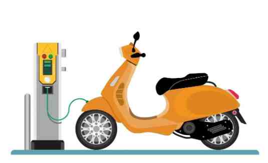 Charge the electric motorcycle