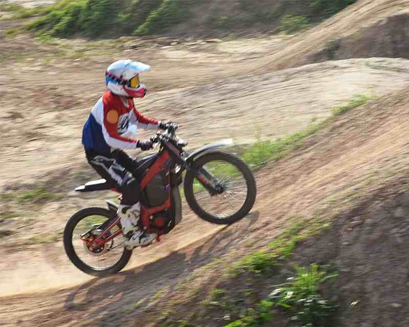 Electric off-road vehicles climbing slopes