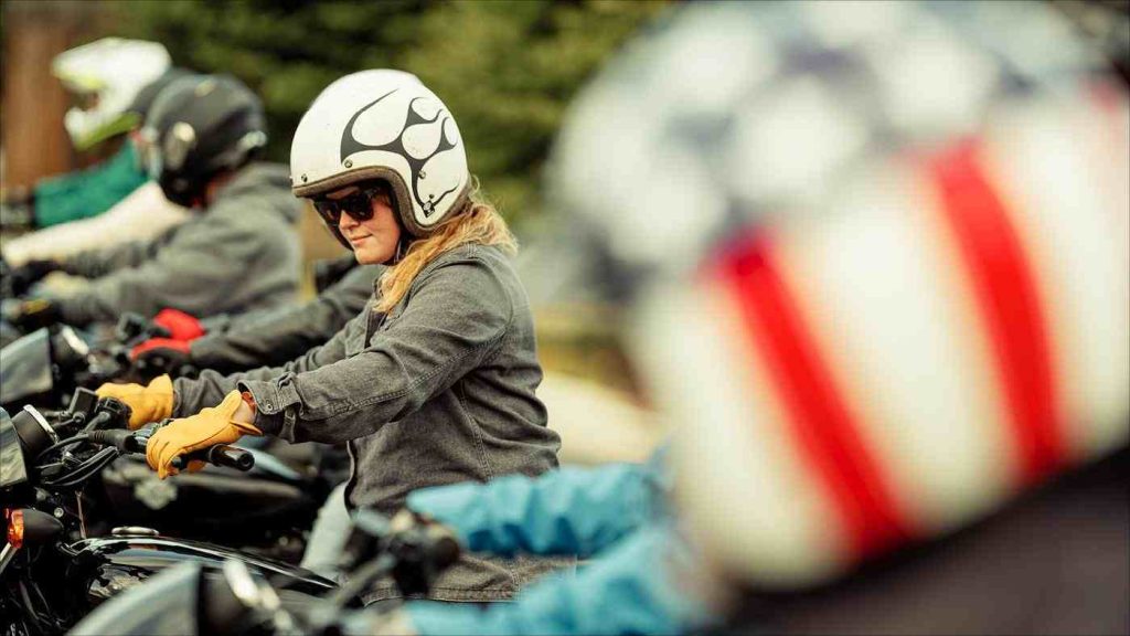 Beginners learn to ride motorcycles