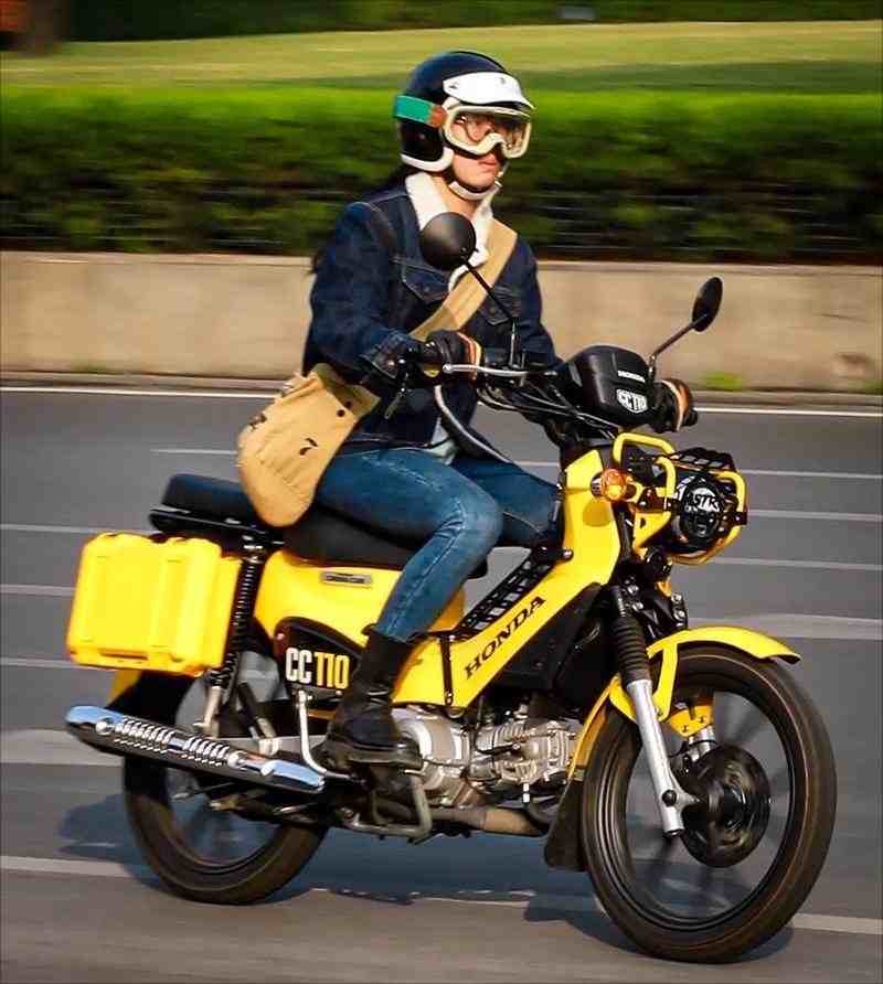 Commute on a cub motorcycle