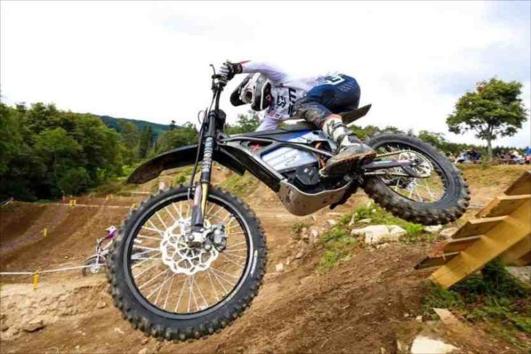 Off-road electric motorcycle riding